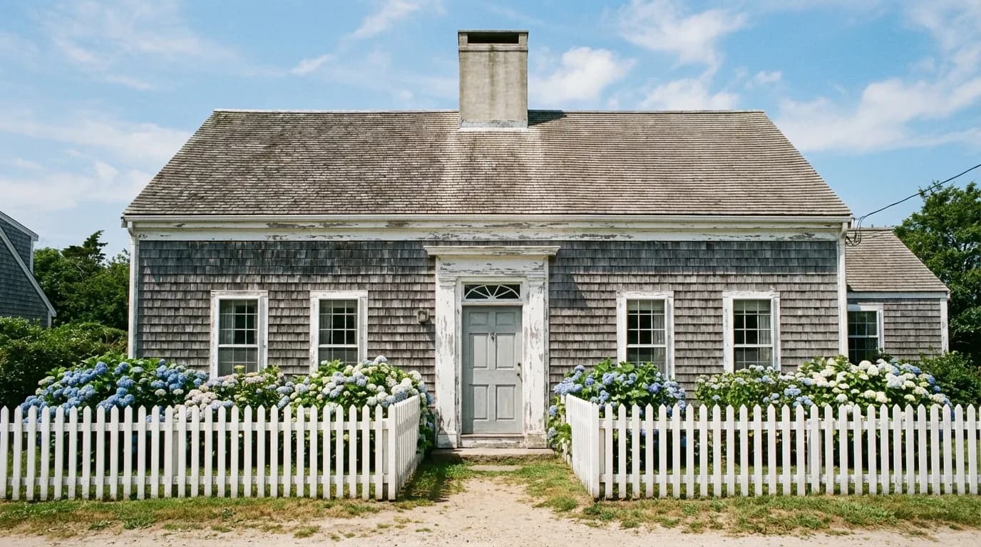 Historic Cape Cod style home with cedar shingles